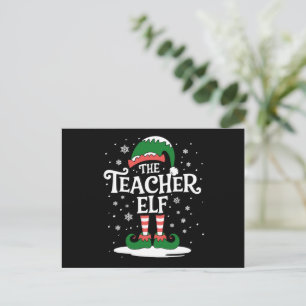 De Kerstman Elf Kerst Familie Matching Groep Feestdagenkaart