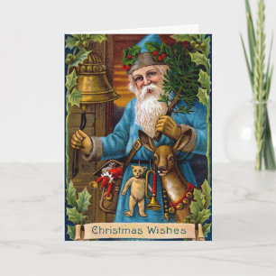 De kerstman en de bel feestdagen kaart