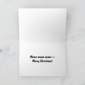 De Kerstman en de bemanning van het kat Feestdagen Kaart (Binnen)