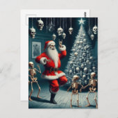 De Kerstman en de dansende skeletten Briefkaart (Voorkant / Achterkant)