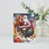 De Kerstman en het Turkije Briefkaart (Staand voorkant)