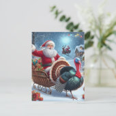 De Kerstman en het Turkije Briefkaart (Staand voorkant)