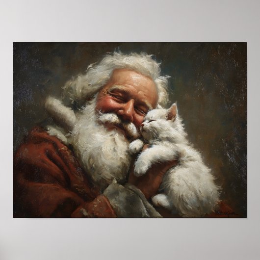 De Kerstman en Kitten Poster (Voorkant)