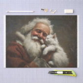 De Kerstman en Kitten Tissuepapier (Craft)