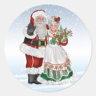 De Kerstman en mevrouw Claus Sticker