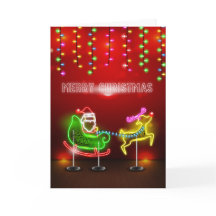 De Kerstman en Rudolph Christmas van neonlichten