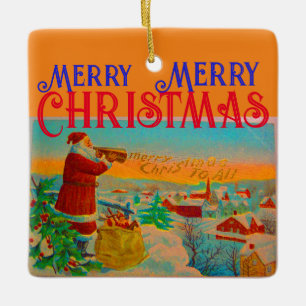 De kerstman en zijn Kerst Hoorn Ornament