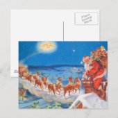 De Kerstman en zijn Machtig Rendier Feestdagenkaart (Voorkant / Achterkant)