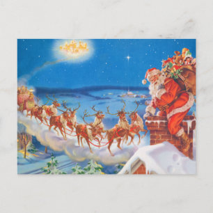 De Kerstman en zijn Machtig Rendier Feestdagenkaart