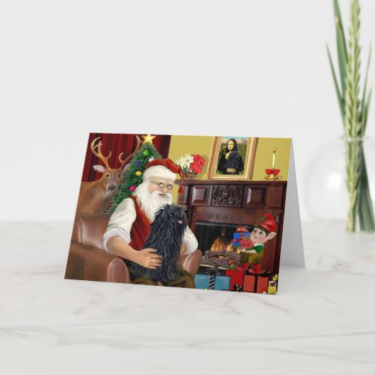 De Kerstman en zijn Puli Feestdagen Kaart (Voorkant)