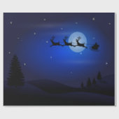 De Kerstman en zijn rendier - Cadeaupapier (Vlak)