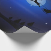 De Kerstman en zijn rendier - Cadeaupapier (Hoek)