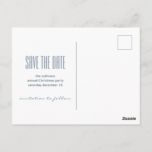 De Kerstman en zijn Rendier Kerstmis Save the Date Briefkaart (Achterkant)