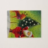 De Kerstman en zijn rendier Legpuzzel (Horizontaal)