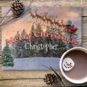 De Kerstman en zijn rendier zijn persoonlijk Legpuzzel