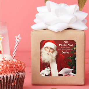 De Kerstman Geen het Gluren Stickers van de Gift