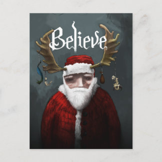 De Kerstman "gelooft" Feestdagenkaart