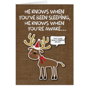 De kerstman haalt me uit de grappige kerstKaart