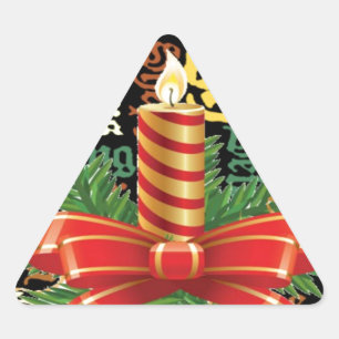 De kerstman heeft een fijne dag en een betere nach driehoek sticker