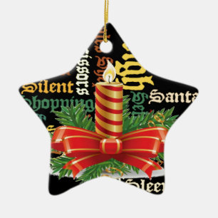 De kerstman heeft een fijne dag en een betere nach keramisch ornament