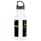 De kerstman heeft een fijne dag en een betere nach waterfles (Achterkant)