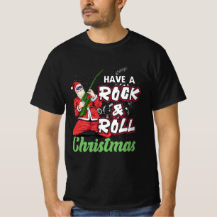 De Kerstman heeft een Rock and Roll Kerstgitaar T-shirt