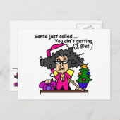 De Kerstman heeft gebeld Feestdagenkaart (Voorkant / Achterkant)