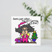 De Kerstman heeft gebeld Feestdagenkaart (Staand voorkant)