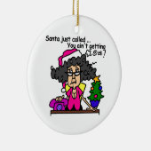 De Kerstman heeft gebeld Keramisch Ornament (Rechts)