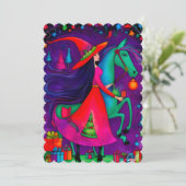 De Kerstman Heks 14 ontwerp Kerstkaart (Staand voorkant)