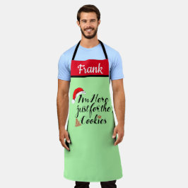 De kerstman hier enkel voor koekjes Aangepaste Ap Schort