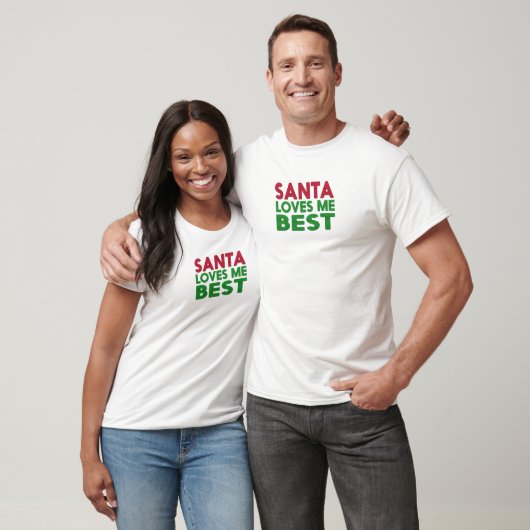 De kerstman houdt me het liefste t-shirt (Unisex)
