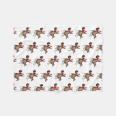 De kerstman houdt van een kamp fleece deken (Voorkant (Horizontaal))