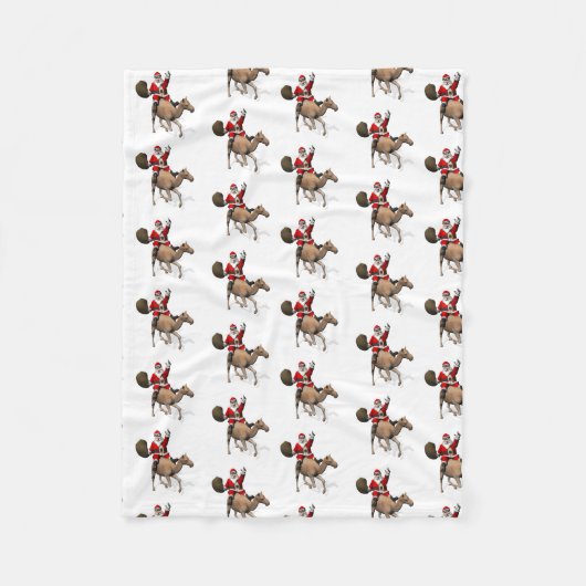 De kerstman houdt van een kamp fleece deken (Voorkant)