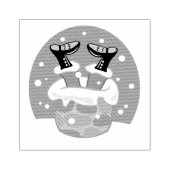 De Kerstman in de Chimney Rubberstempel (Afrduk)
