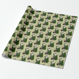 De Kerstman in de Kleding van de Camouflage Cadeaupapier