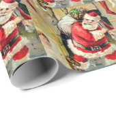 De kerstman in de schoorsteen cadeaupapier (Rol Hoek)