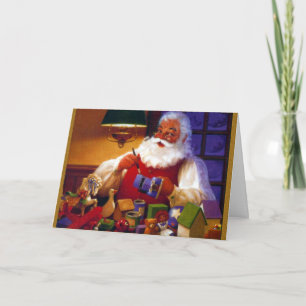 De Kerstman in de Winkel van het Speelgoed Feestdagen Kaart