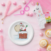 De Kerstman in een Bord van het Document van de Sc (Feest)