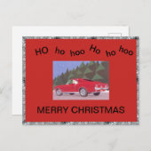 De Kerstman in een Mustang Feestdagenkaart (Voorkant / Achterkant)