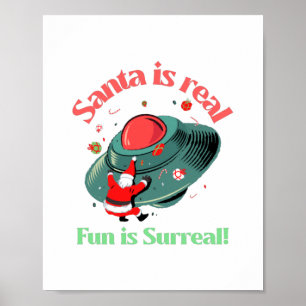 De kerstman is echt een echte vun. poster