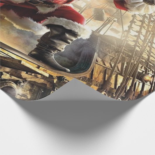 De kerstman is een piraat cadeaupapier (Hoek)