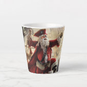 De kerstman is een piraat latte mok (Voorkant)