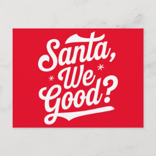 De kerstman is goed? Kerstcadeau voor hem voor haa Briefkaart