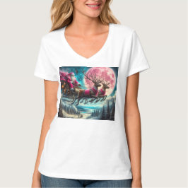 De kerstman is in het roze! t-shirt