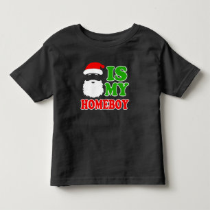 De kerstman is mijn Homeboy Funny baby Christmas Kinder Shirts