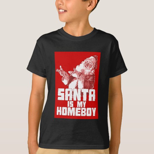 De Kerstman is mijn Homeboy T-Shirt - Gepersonalis (Voorkant)