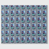 De kerstman is onderweg. cadeaupapier (Vlak)