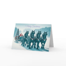 De kerstman is op weg naar de Kaart