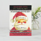 De kerstman is op weg naar het kerstfeest kaart (Staand voorkant)